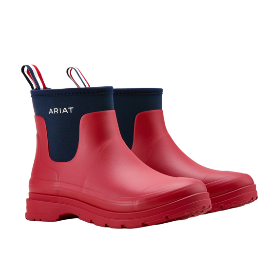 Ariat Ladies Kelmarsh Shortie Team Red Rubber Boot 10061224