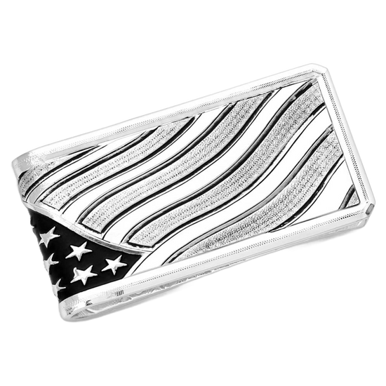 Montana Silversmith Men's American Made Wings Of Liberty Silver Money Clip AMMCL5825-SVNF