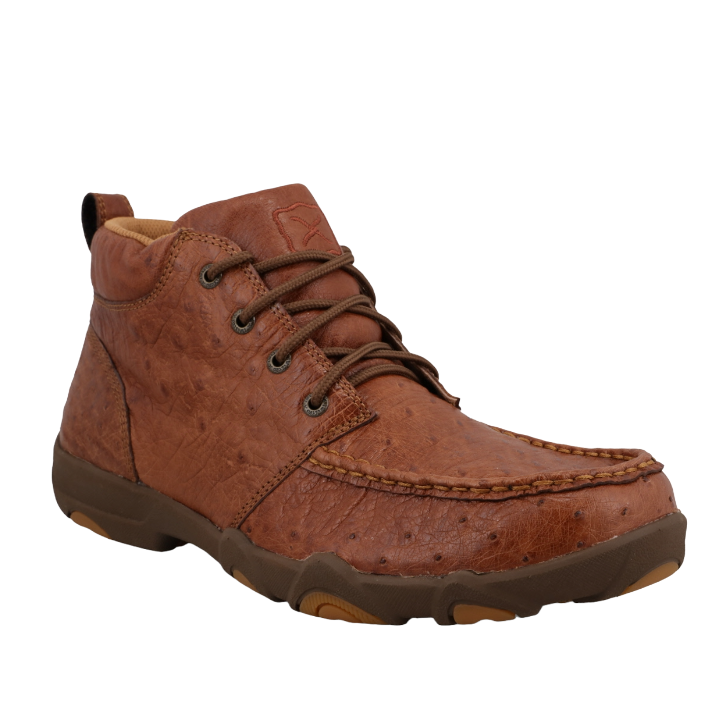 Twisted X Men's Chukka Ultralite X Driving Moc Chestnut Ostrich Boots MDMU006