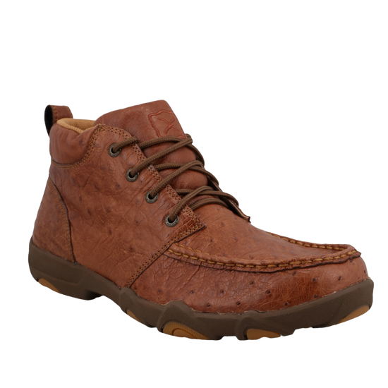 Twisted X Men's Chukka Ultralite X Driving Moc Chestnut Ostrich Boots MDMU006