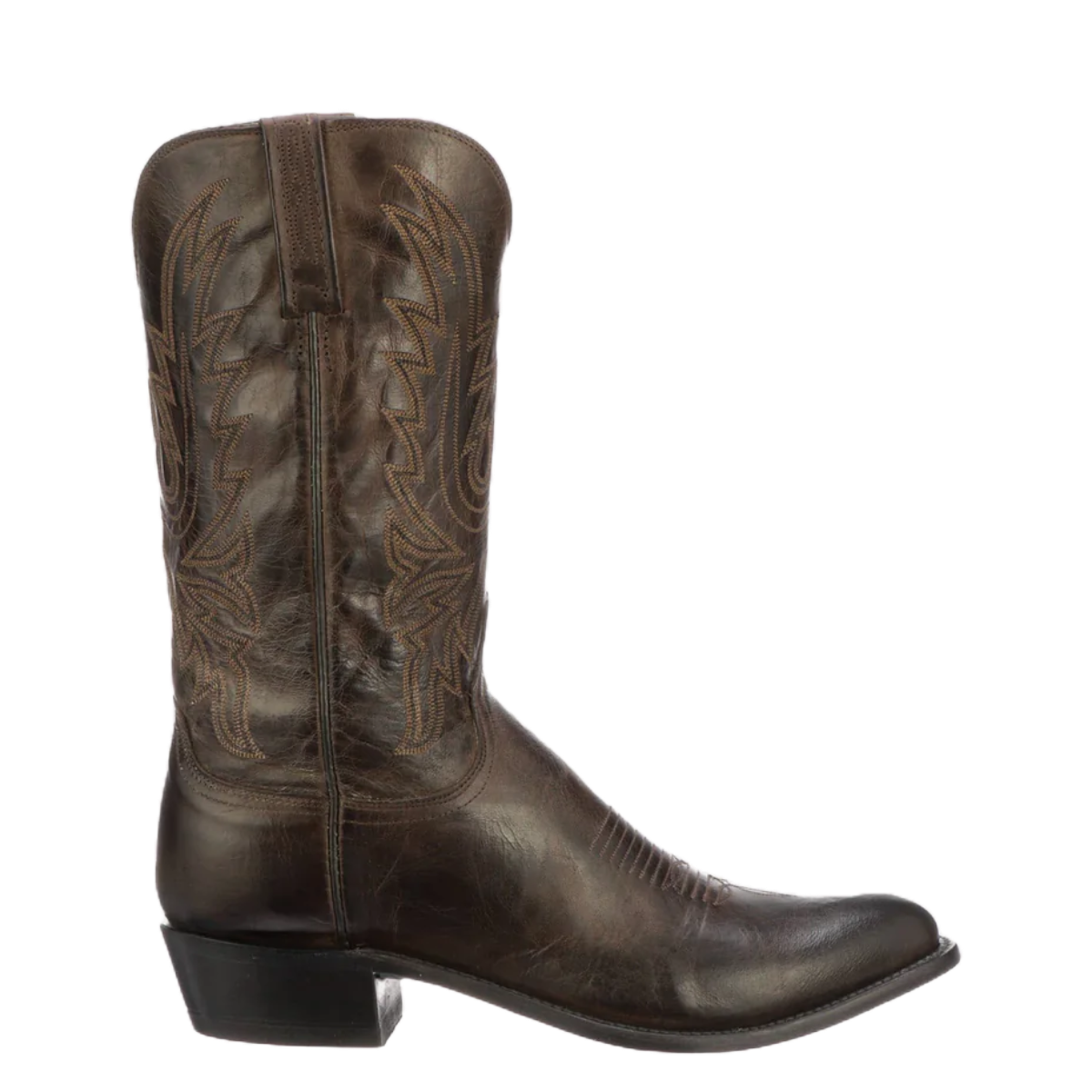 Lucchese Men's Corbin Chocolate Mad Dog Goat Leather Western Boot N1556-R4