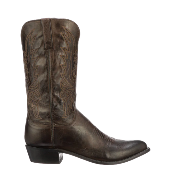 Lucchese Men's Corbin Chocolate Mad Dog Goat Leather Western Boot N1556-R4