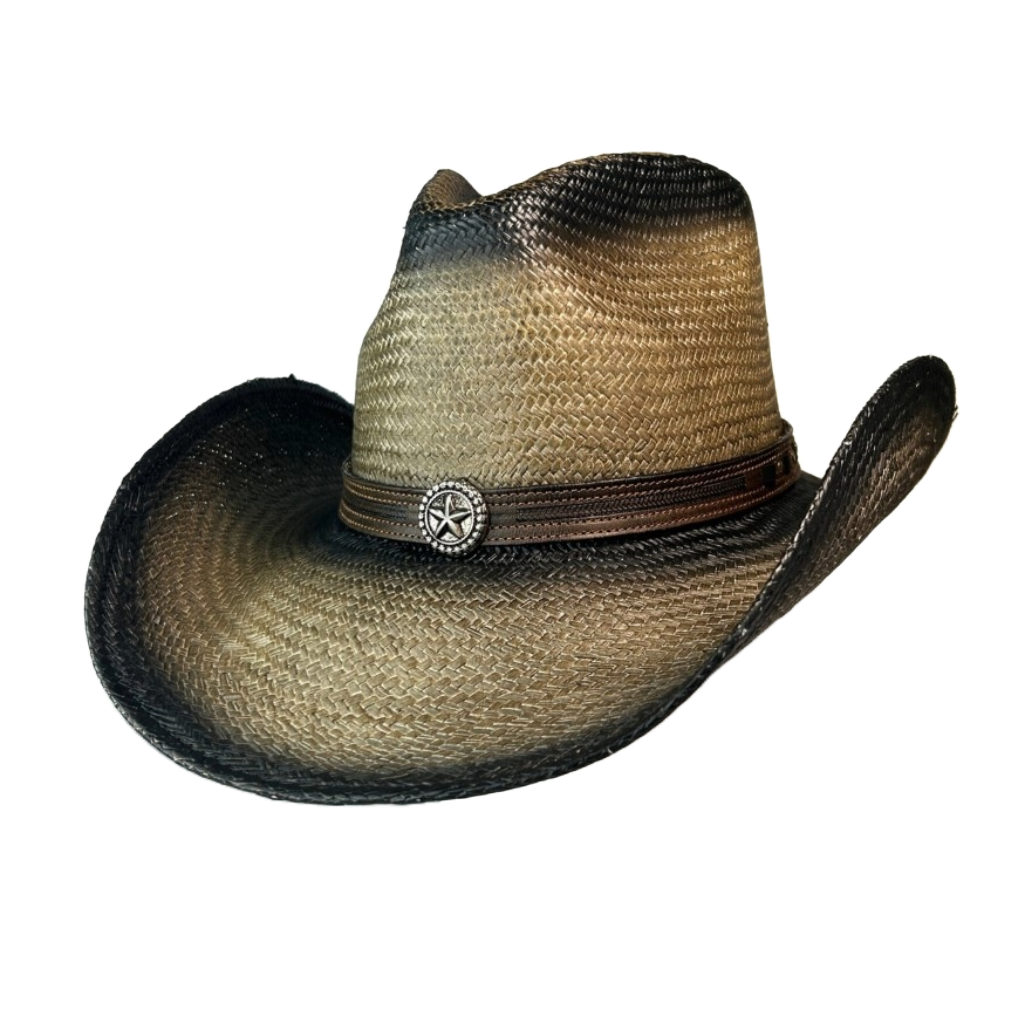 Austin Handmade Hats Men's Panama Dark Brown Straw Hat 05-1022