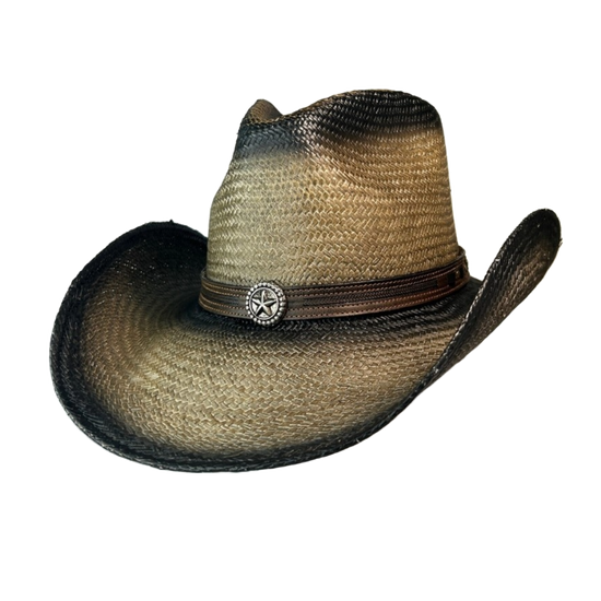 Austin Handmade Hats Men's Panama Dark Brown Straw Hat 05-1022