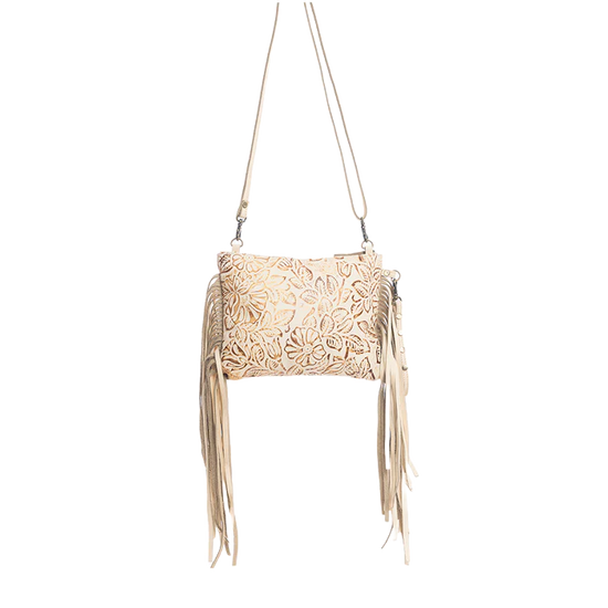 Myra Bag Ladies Fennington Leather Ivory Crossbody Bag S-9559