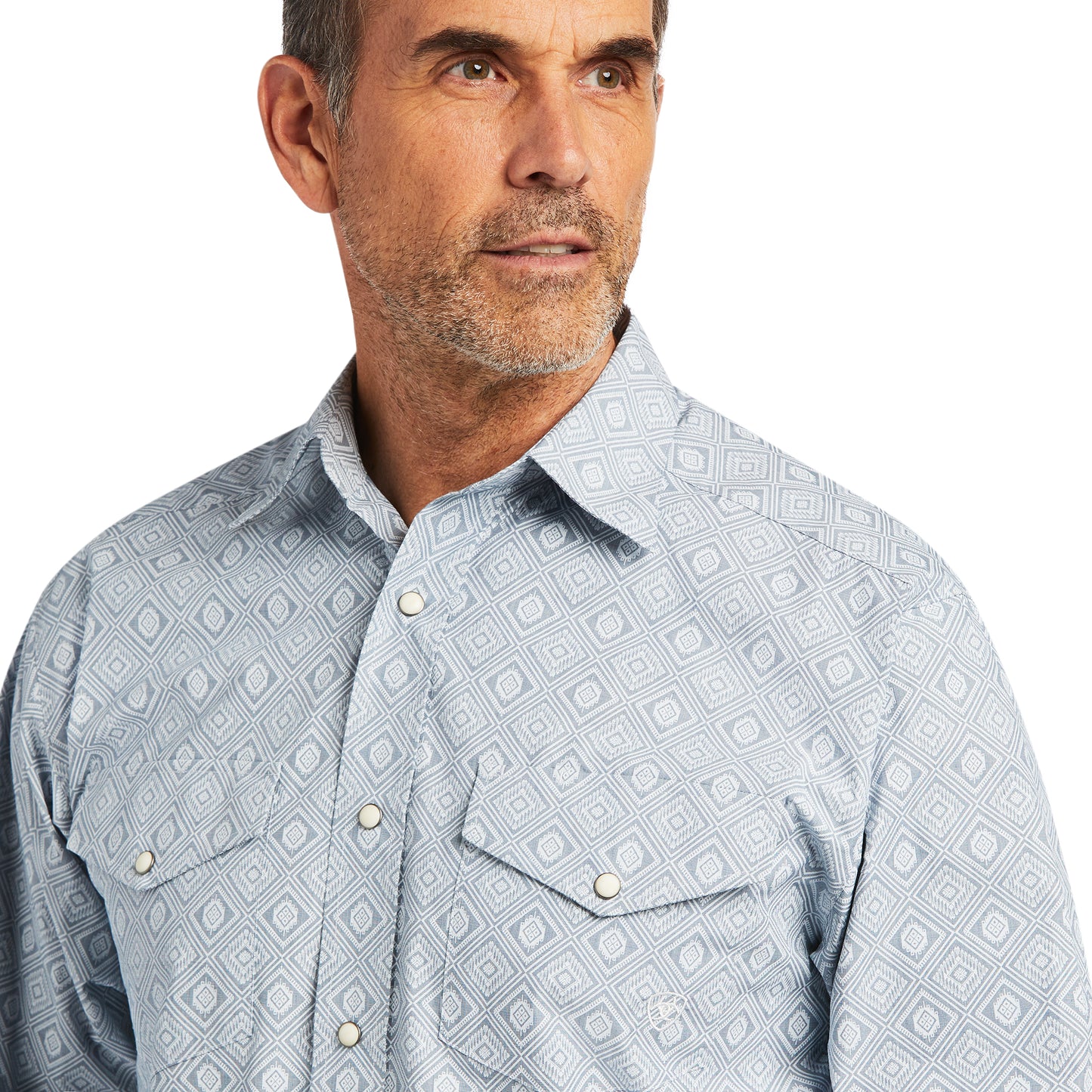 Ariat Men's Tobin Skyfall Blue Casual Button Down Snap Shirt 10039761