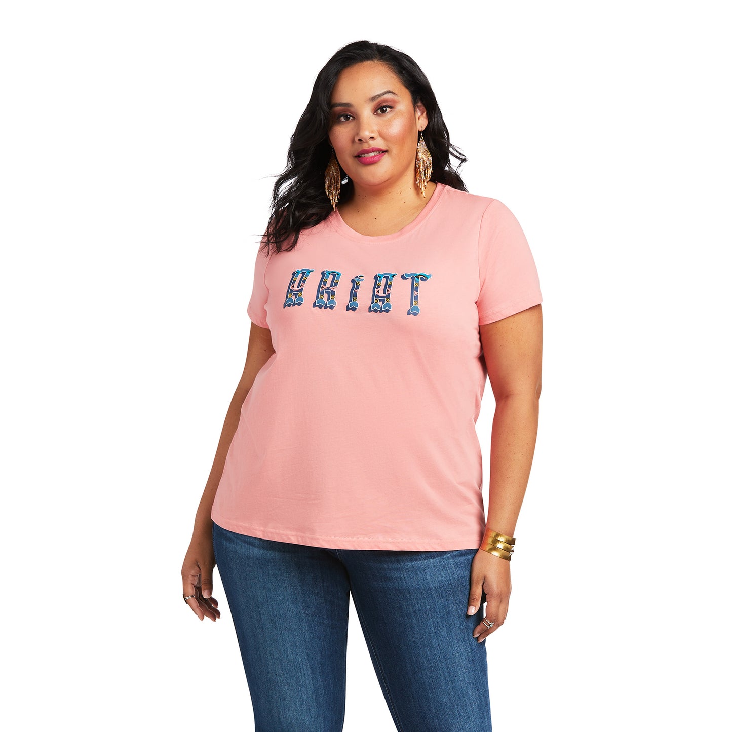 Ariat Ladies R.E.A.L™ Kinship Peach Blossom Short Sleeve T-Shirt 10039529