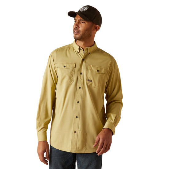 Ariat Men's Rebar Made Tough VentTEK DuraStretch Peatmoss Work Shirt 10049007