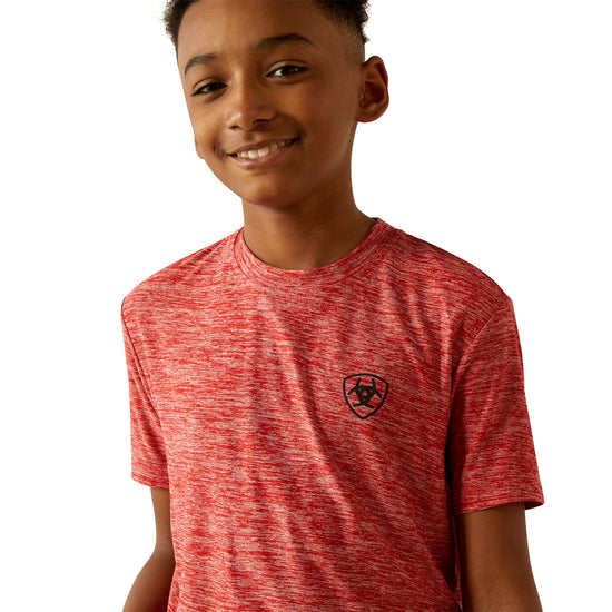 Ariat Boys Thematic Logo Haute Red Charger T-Shirt 10054756