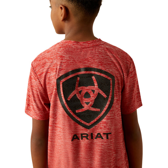 Ariat Boys Thematic Logo Haute Red Charger T-Shirt 10054756