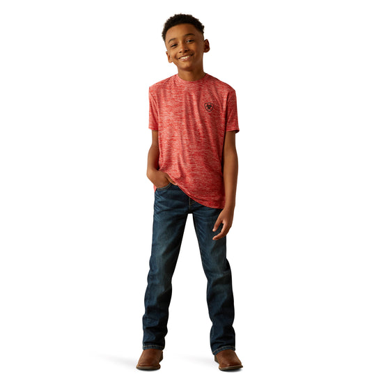 Ariat Boys Thematic Logo Haute Red Charger T-Shirt 10054756