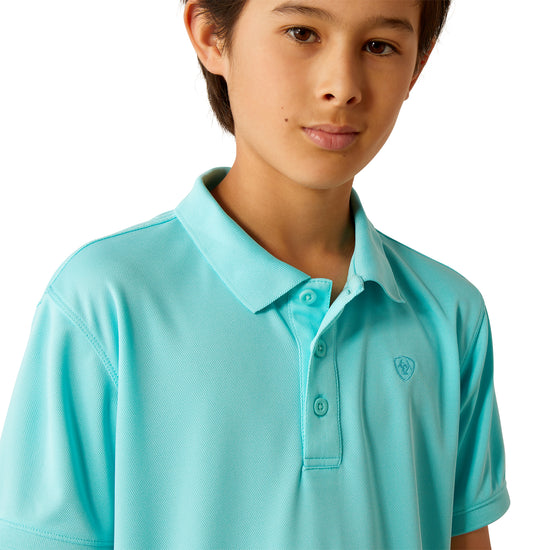 Ariat Boy's Blue Radiance TEK Polo Shirt 10055279