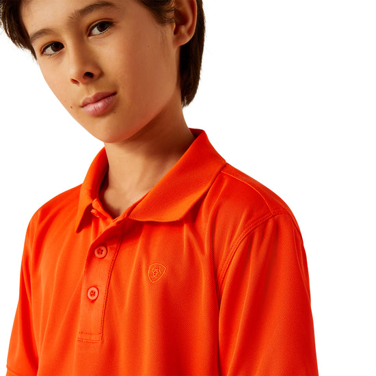 Ariat Boys Cherry Tomato TEK Polo Shirt 10055281