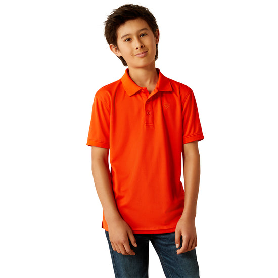 Ariat Boys Cherry Tomato TEK Polo Shirt 10055281