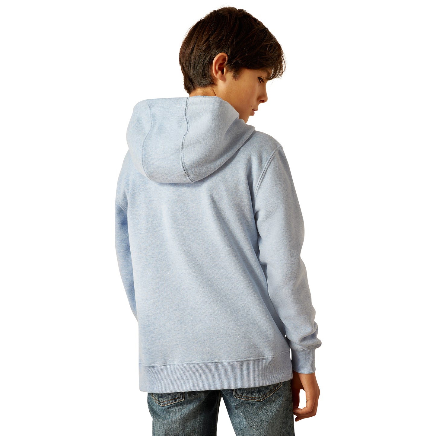 Ariat Boy's Light Blue Heather Logo Hoodie 10055412