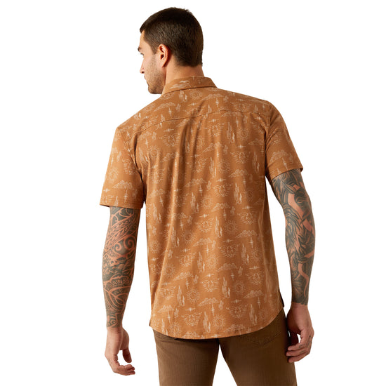 Ariat Men's Retro Desert Mocha Short Sleeve Button Down Shirt 10054903