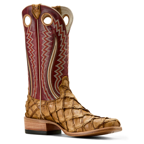 Ariat Men's Futurity Fame Saddle Brown Pirarucu Cowboy Boot 10058165