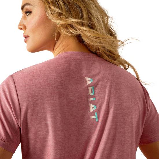 Ariat Ladies Laguna Rose Wine Logo T-Shirt 10054528