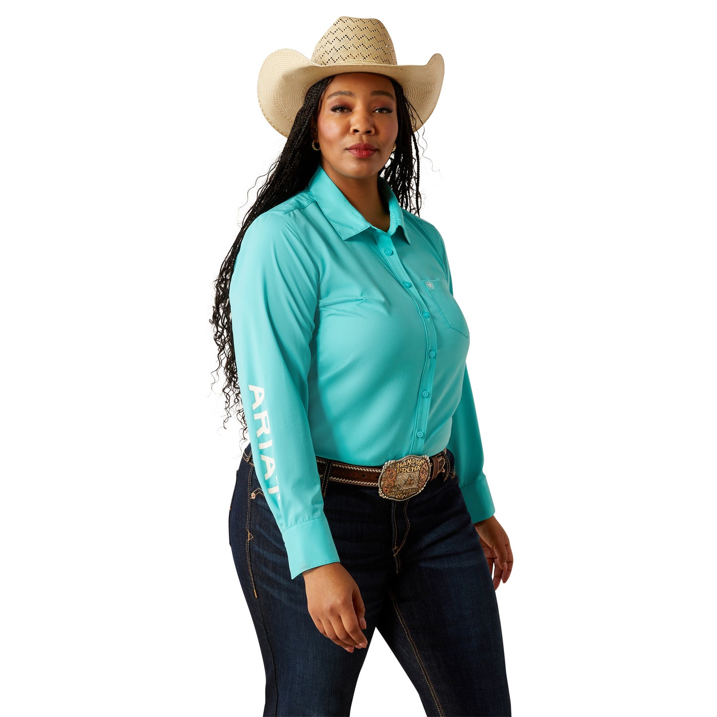 Ariat Ladies Kirby Pro Team Turquoise Shirt 10054758