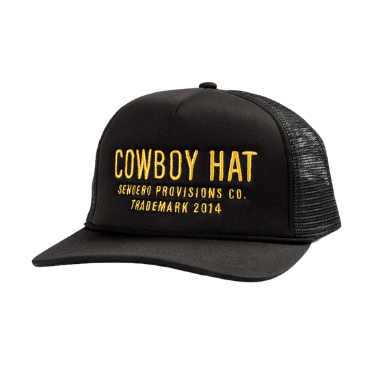 Sendero Provisions Co. Men's "Cowboy Hat" Black Trucker Cap SPCH121F16-BLK-GLD