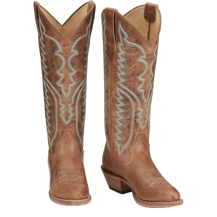 Justin Ladies Vintage Evelyn Barnwood Brown Western Boots VN4402