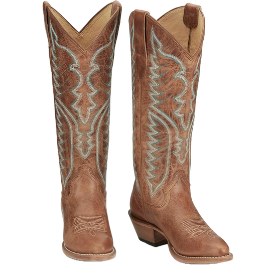 Justin Ladies Vintage Evelyn Barnwood Brown Western Boots VN4402