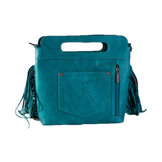 Wrangler Ladies Western Tooled Fringe Turquoise Crossbody Bag WG110-G2010TQ