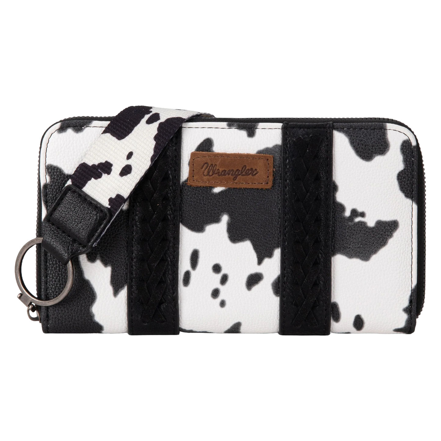 Wrangler Ladies Cow Print Black Wristlet Wallet WG133-W006BK