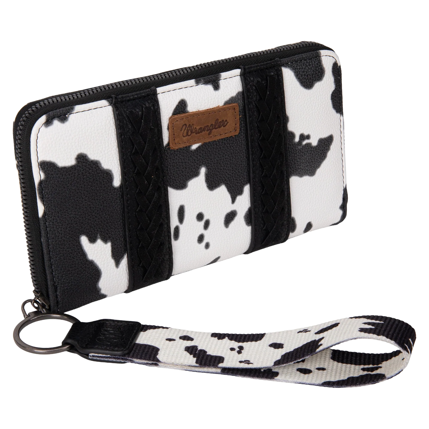 Wrangler Ladies Cow Print Black Wristlet Wallet WG133-W006BK