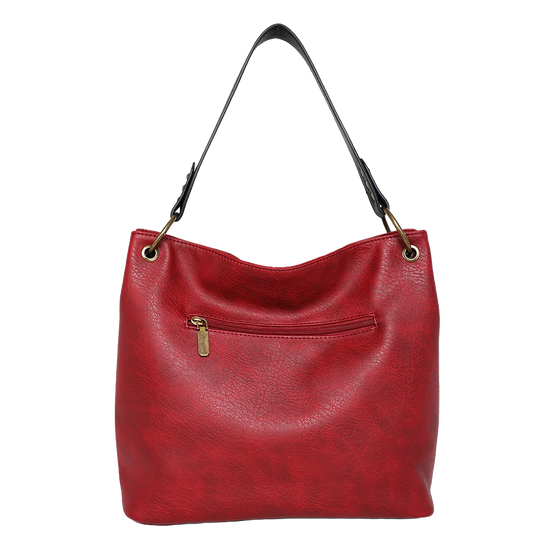 Wrangler By Montana West Ladies Carry Hobo Red Tote Bag WG20-918RD