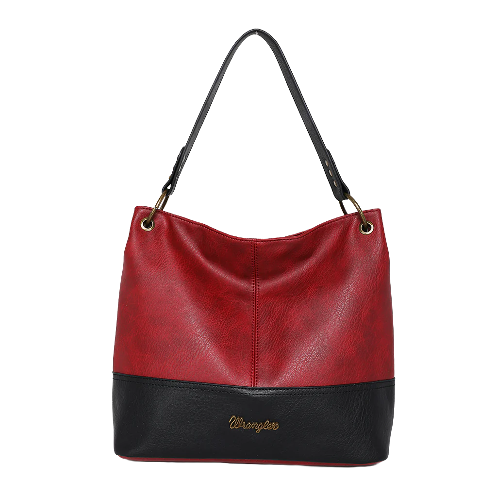 Wrangler By Montana West Ladies Carry Hobo Red Tote Bag WG20-918RD