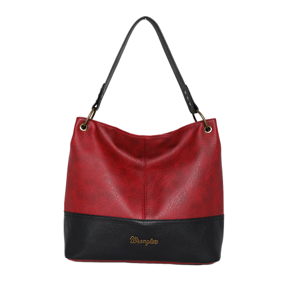 Wrangler By Montana West Ladies Carry Hobo Red Tote Bag WG20-918RD