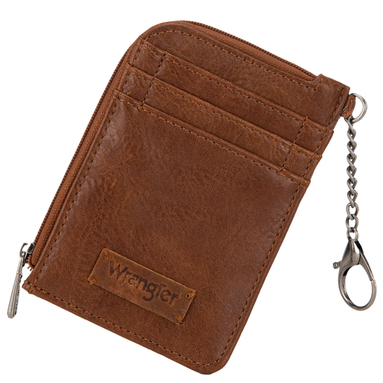 Wrangler Ladies Mini Brown Zip Card Case WG2208-W005BR