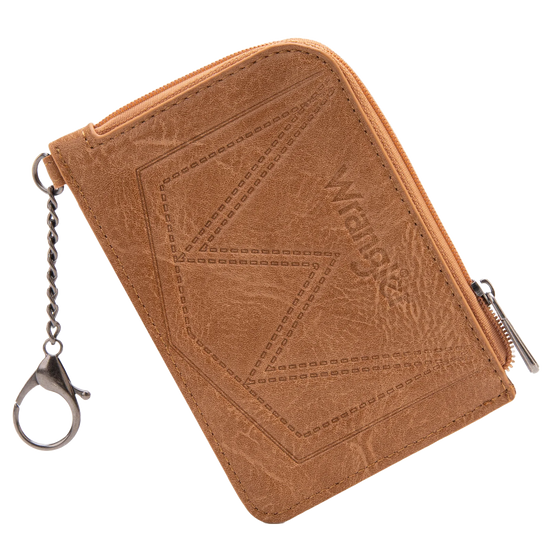 Wrangler Ladies Mini Light Brown Zip Card Case WG2208-W005LBR