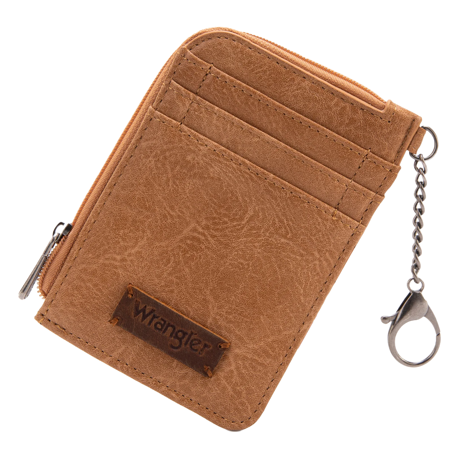 Wrangler Ladies Mini Light Brown Zip Card Case WG2208-W005LBR