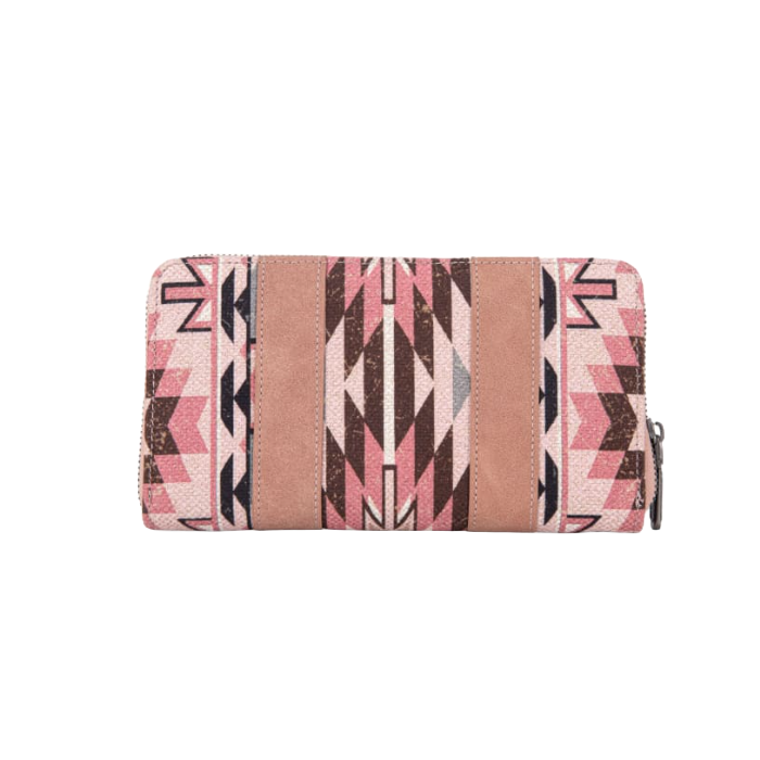 Wrangler Ladies Southwestern Art Print Dark Pink Wallet WG2213-W006DPK