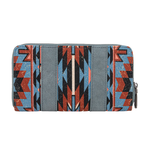 Wrangler Ladies Southwestern Art Print Navy Wallet WG2213-W006NY