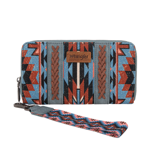 Wrangler Ladies Southwestern Art Print Navy Wallet WG2213-W006NY