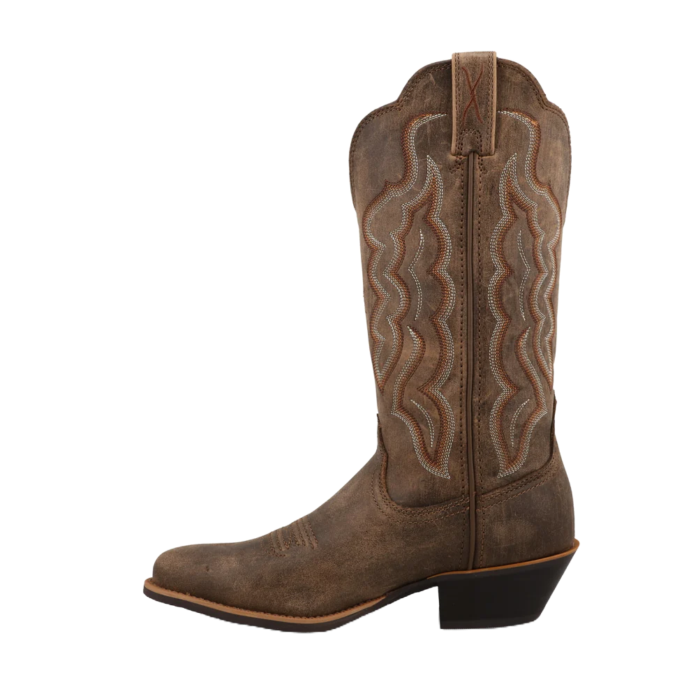 Twisted X Ladies Embroidered Distressed Brown Western Boot WWT0040