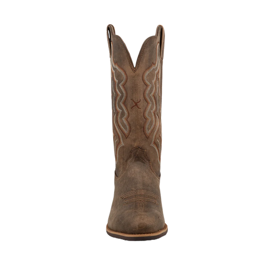 Twisted X Ladies Embroidered Distressed Brown Western Boot WWT0040