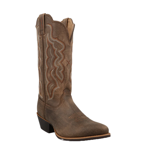 Twisted X Ladies Embroidered Distressed Brown Western Boot WWT0040