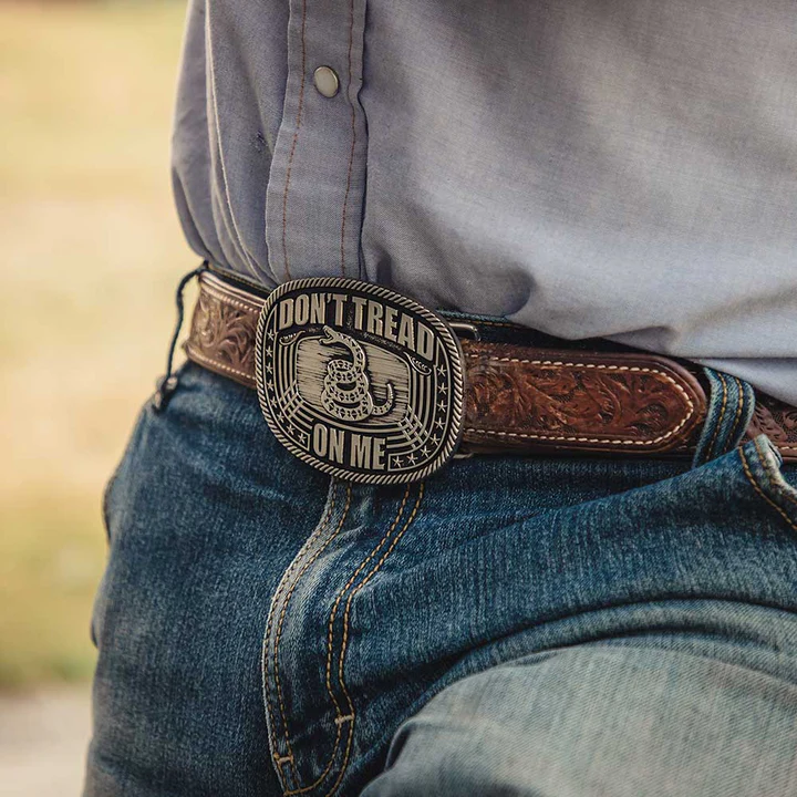 Montana Silversmiths Don't Tread on Me Roped Attitude Buckle A903