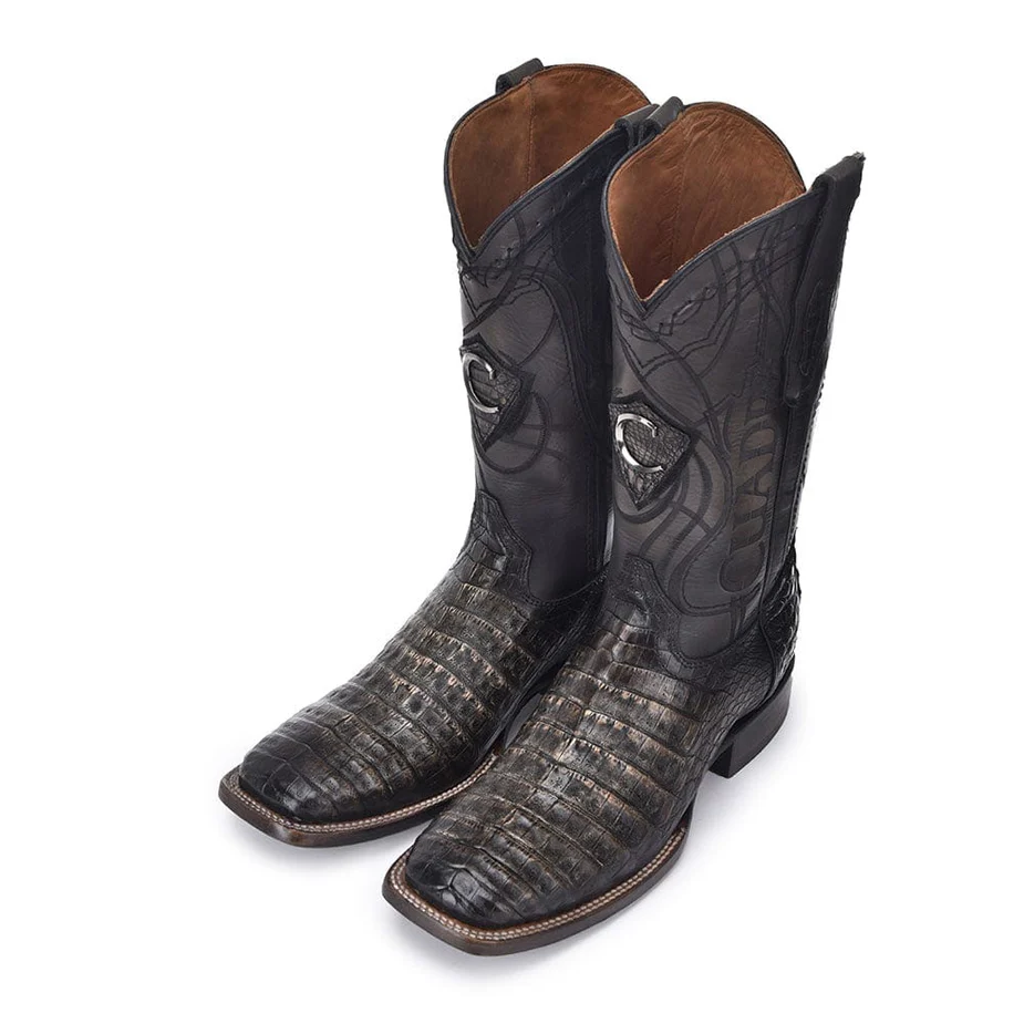 Cuadra Men's Caiman Atlantic Black Sand Western Boots CU745