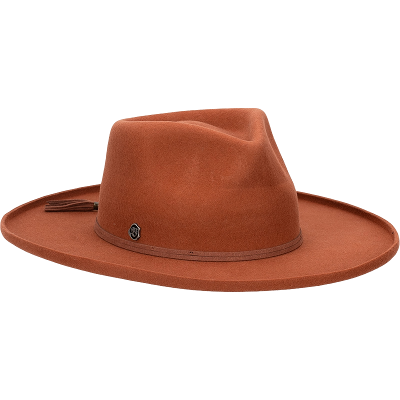 Biltmore Ladies Rebel Heart Rust Wool Felt Hat BF138-RUST