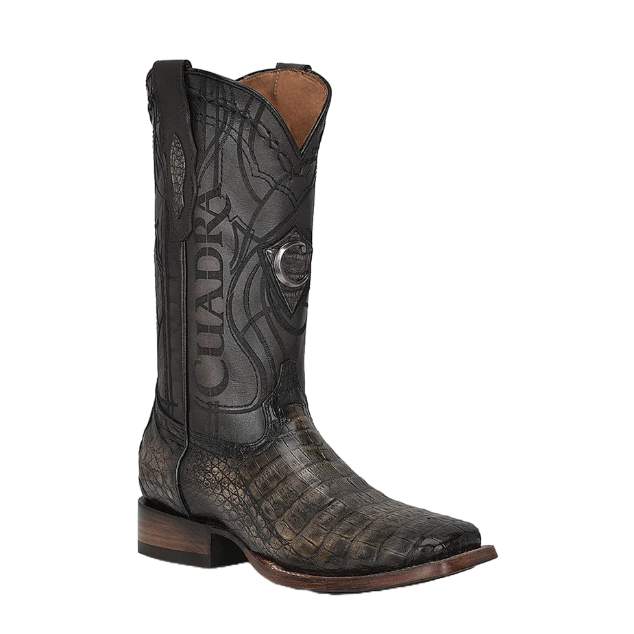 Cuadra Men's Caiman Atlantic Black Sand Western Boots CU745