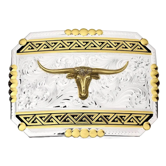 Montana Silversmiths Southwest Origins Longhorn Buckle 52910-767M