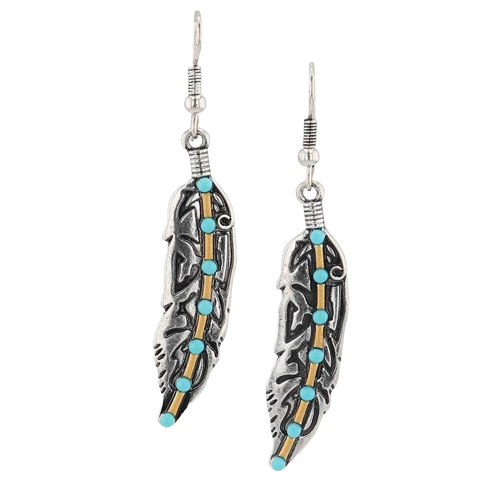 Montana Silversmiths Ladies Turquoise Takeoff Attitude Earrings AER5922