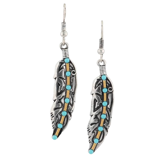 Montana Silversmiths Ladies Turquoise Takeoff Attitude Earrings AER5922