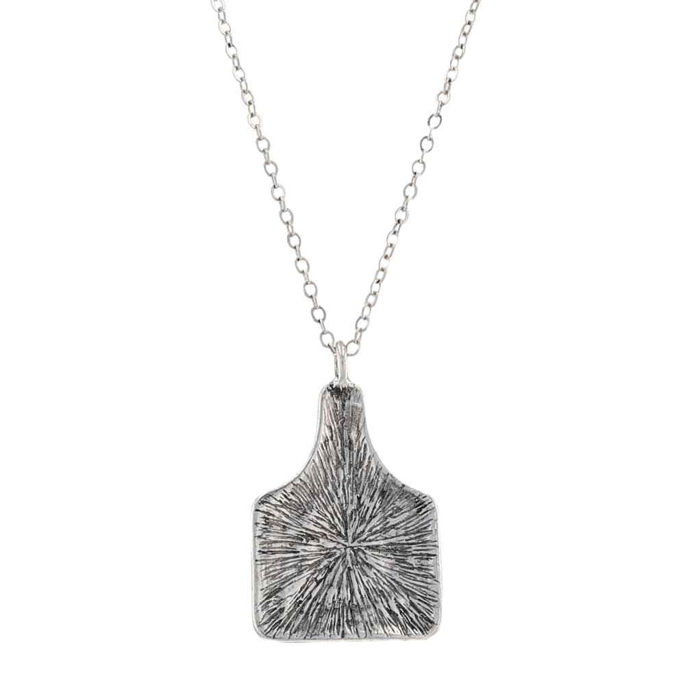 Montana Silversmiths Floral Cowtag Attitude Necklace ANC5929