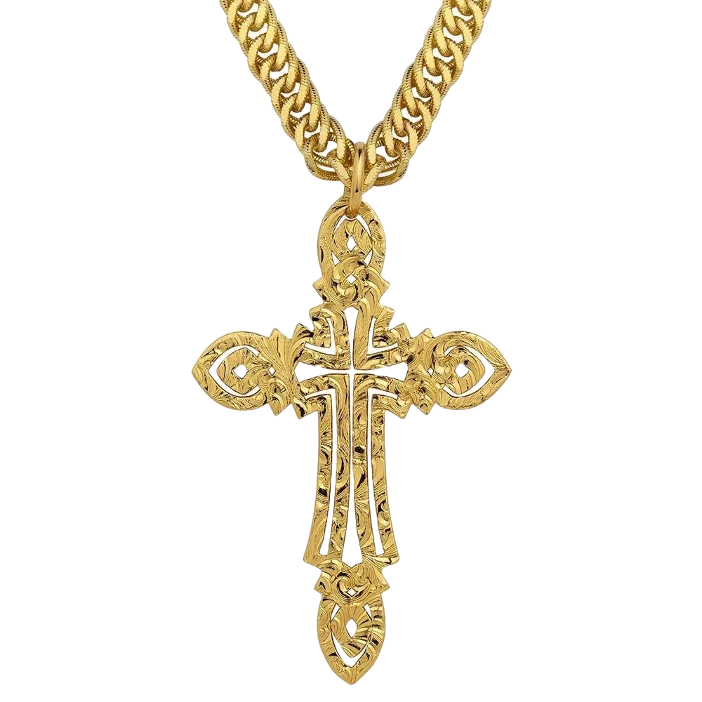 Montana Silversmiths Grand Faith Cross Gold Necklace NC5914G